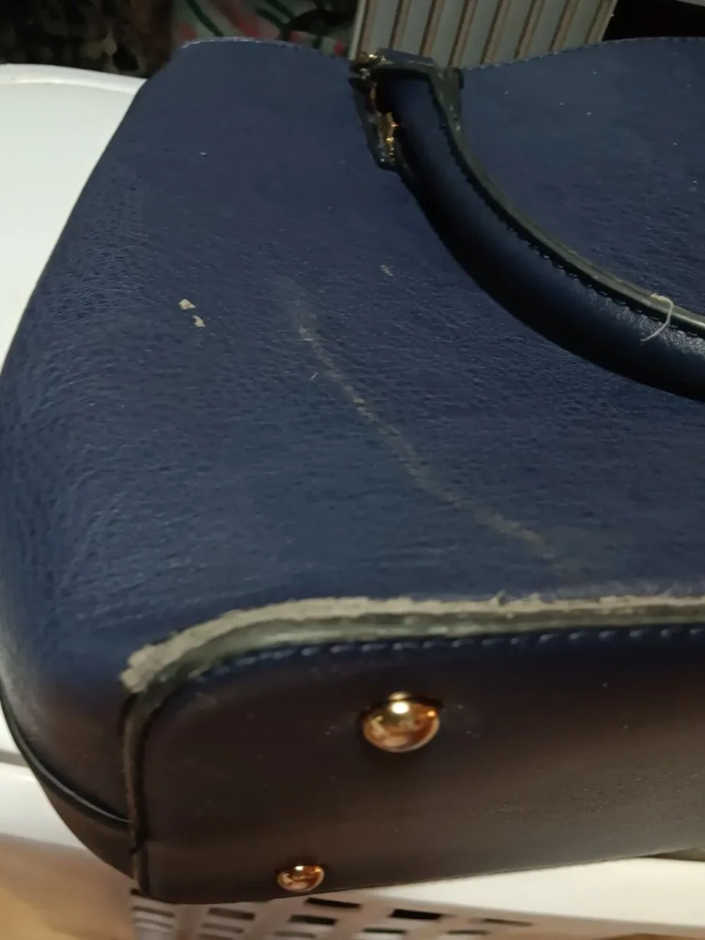 Ivanlka Trump Navy Blue Satchel